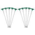 NUOLUX 10 PCS Tent Stake Stainless Steel Heavy Duty Tent Pegs Camping Tent Nail