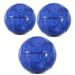 Barocity Iridescent Soccer Balls Set of 3 - Mixed Sizes Blue Official Match Balls with Reflective Hex Pattern Sport Soccer Balls for Indoor and Outdoor Training and Practice Games- Sizes 3 4 and 5