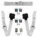 Chevy Truck 1960-1962 Standard 2 Point Gray & Grey Retractable Bench Seat Belt Kit with Bracketry - 3 Belts