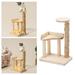 HYDa 1/12 Cat Climbing Post Model Cute Miniature Handmade Craft Pretend Toy Furniture Decor Wooden Cat Scratcher Mini Furniture Model Dollhouse Decoration