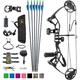 Archery Compound Bow Compound Bow and Arrow for Youth Beginner Adults Compound Bow Set with Archery Hunting Equipment 17 -27 Draw Length 10-40Lbs Draw Weight 290fps IBO Bow Only 2.54Lbs