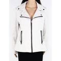 Style & Co. Womens French Terry Motorcycle Jacket Grey 2X