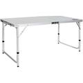 REDCAMP 4 Foot Folding Camping Table Portable Lightweight Aluminum Folding Table for Outdoor Picnic White 2 Heights