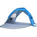 MOVTOTOP 2191C Double-door Large Folding Beach Tent Portable Family Tent Sun Shelter for Hiking Camping Vacation (Dark Blue)