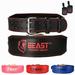 Beastpowergear Weight Lifting Belt 4 with Free Wrist Wrap | Genuine Leather Weightlifting Belt for Men Women