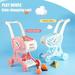 OUSITAID Kids Shopping Trolley Toy Pretend Play Grocery Cart Toys Fun Gifts for Boys and Girls Children Shopping Cart Trolley Play Set Pink