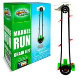 Marble Genius Automatic Chain Lift - The Perfect Marble Run Accessory Add-On Set for Creating Exciting Mazes Tracks and Races - Endless Fun and Creativity Experience the Thrills of Marble Racing