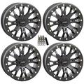 System 3 SB-4 Beadlock Black (4+3) UTV Wheels 15 Kawasaki Teryx Mule