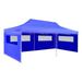 Anself Foldable Pop-up Canopy Tent with Sidewalls Outdoor Gazebo Steel Frame Sunshade Shelter Party Tent Blue for Backyard Yard Wedding BBQ Camping Festival Shows 9.8ft x 19.7ft