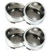 4pcs Smoked Black Motorcycle Turn Signal Light Lens Cover with Silver Tone Visors for Harley Dyna Street Glide Softail