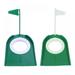 2 Pack Golf Putting Cup Green Golf Ball Putting Mat Golf Training Aid with Hole Flag for Indoor Outdoor Golf Practice