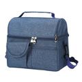 Dcenta Portable Double Layer Insulated Cooler Bag Lunch Bag Tote for Camping BBQ Picnic Outdoor Activities