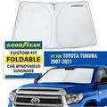 Goodyear Foldable Windshield Sun Shade for Toyota Tundra 2007-2021 Custom-Fit Car Windshield Cover Car Sunshade UV Protection Vehicle Sun Protector Auto Car Window Shades for Front Window - GY008270