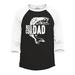 Shop4Ever Men s Reel Cool Dad Fishing Gift for Father Raglan Baseball Shirt Medium Black/White