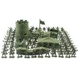 Kaloaede 100Pcs Army Men Action Figures - Army Men Toy Set Soldier Action Figures Army Play Set Tank Toys Aircraft Helicopter Toys Pretend Play Army Toys for Boys