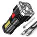 Dicasser 5Leds 4 Mode Waterproof Torch Multi-function Flashlight 1/2/3/4/5 Pack Handheld Flash Light for Outdoor Camping Traveling