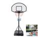 28 x 19 Backboard Adjustable Pool Basketball Hoop System Stand Kid Poolside Swimming Water Maxium Applicable Ball Model 7# White & Black