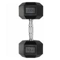 Basstop Hex Dumbbell Free Weight PVC Coated Cast Iron Hex Black Dumbbell for Home Gym Exercises Fitness