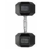 Basstop Hex Dumbbell Free Weight PVC Coated Cast Iron Hex Black Dumbbell for Home Gym Exercises Fitness