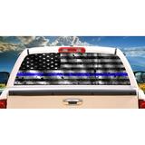 SignMission America Grunge Flag In The Wind Blue Rear Window Graphic truck view thru vinyl decal HD Graphics Professional Grade Material Universal Fit for Trucks Weatherproof Made In The U.S.A.