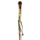 SE Natural Wood Walking Stick with Hand-Carved Spiral Design and Knob Top 55 - WS622-56BH