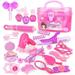 Girl Toys Age 3 Pretend Make up and Role Play Toy Set Beauty Salon Toy Kit with Carring Case Christmas Birthday Gifts for Little Princess