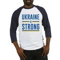 CafePress - Ukraine Strong Baseball Jersey - Cotton Baseball Jersey 3/4 Raglan Sleeve Shirt