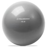 Philosophy Gym Toning Ball 10 LB Gray - Soft Weighted Mini Medicine Ball