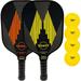 Velocity Carbon Pro Graphite 2 Paddle + 4 Pickle Ball Set