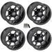 GTW Storm Trooper 10 Golf Cart Wheels/Rims Black E-Z-GO & Club Car