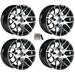 GTW Pursuit 12 Golf Cart Wheels/Rims Machined Yamaha