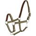 Gatsby 2-Tone Suede Padded Nylon Halter Brown & Green w/Brown Padding Horse