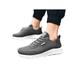 Woobling Men Running Shoes Men Casual Breathable Walking Sport Athletic Sneakers Gym Tennis Comfortable Lightweight Shoes Dark Gray US 10