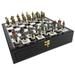 WW2 US vs GERMANY Chess Set With 17 Black and White Storage Board World War 2