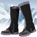 Angmile Gators for Hiking Gaiters Waterproof Shoe Gaiters High Quality Outdoor Snow Kneepad Skiing Gaiters Hiking Climbing Leg Protection Sport Safety Waterproof Leg Warmers Black-L