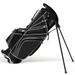 Gymax Golf Stand Bag 6 Way Divider Golf Carry Bag w/ Straps & 7 Storage Pockets Black