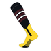 TCK Elite Baseball Knee High Stirrup Socks (F 7in) Black Maroon White Bright Yellow (L)