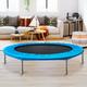 Anwick 45 Trampoline Portable Fitness Foldable Trampoline in-Home Mini Rebounder with Adjustable Foam Handle Exercise Trampoline for Kid/Adults Max Load 330lbs (Blue)