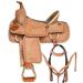 45SS 16 In Western Horse Saddle Genuine Leather Trail Roping Ranch Tack Set Comfytack