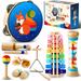 OATHX Kids Music Drum Set Musical Instruments for Toddlers 1-5 Educational Toys for Boys Girls Gift