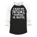 Shop4Ever Men s I Had My Patience Tested I m Negative Raglan Baseball Shirt XX-Large Black/White