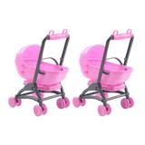 Frcolor Doll Stroller Baby Dollhouse Toys Miniature Accessories Mini Kids Kid Furniture Carriage Play House Dolls Plastic Gift