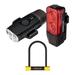 Topeak PowerLux USB Combination Light Set and OnGuard Bulldog STD Bike U-Lock (4.53 x 9.06 Inch)