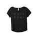 More Dogs Women s Fashion Slouchy Dolman T-Shirt Tee Heather Black X-Large