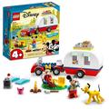 LEGO Disney Mickey Mouse and Minnie Mouse s Camping Trip 10777 Building Toy with Camper Van Car & Pluto Figure for Kids 4 Plus Years Old