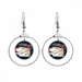 Card Poker Chips Gambling Photo Earrings Dangle Hoop Jewelry Drop Circle