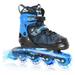 SubSun Boys Inline Skates for Kids Girls with Light Wheels Adjustable Blue Small(US 10-12J)