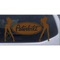 Peterbilt With Sexy Mudflap Angel Devil Good and Bad Girls Car or Truck Window Laptop Decal Sticker Copper 6in X 3.5in