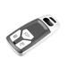 Unique Bargains Silicone Smart Key Fob Case Cover for Audi A7 Sportback 2019 Key Fob Shell Protector Keyless Silver Tone