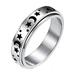 Star Moon Spinning Rings Women Men Fidget Spinner Ring Relief Stress Worry Rings